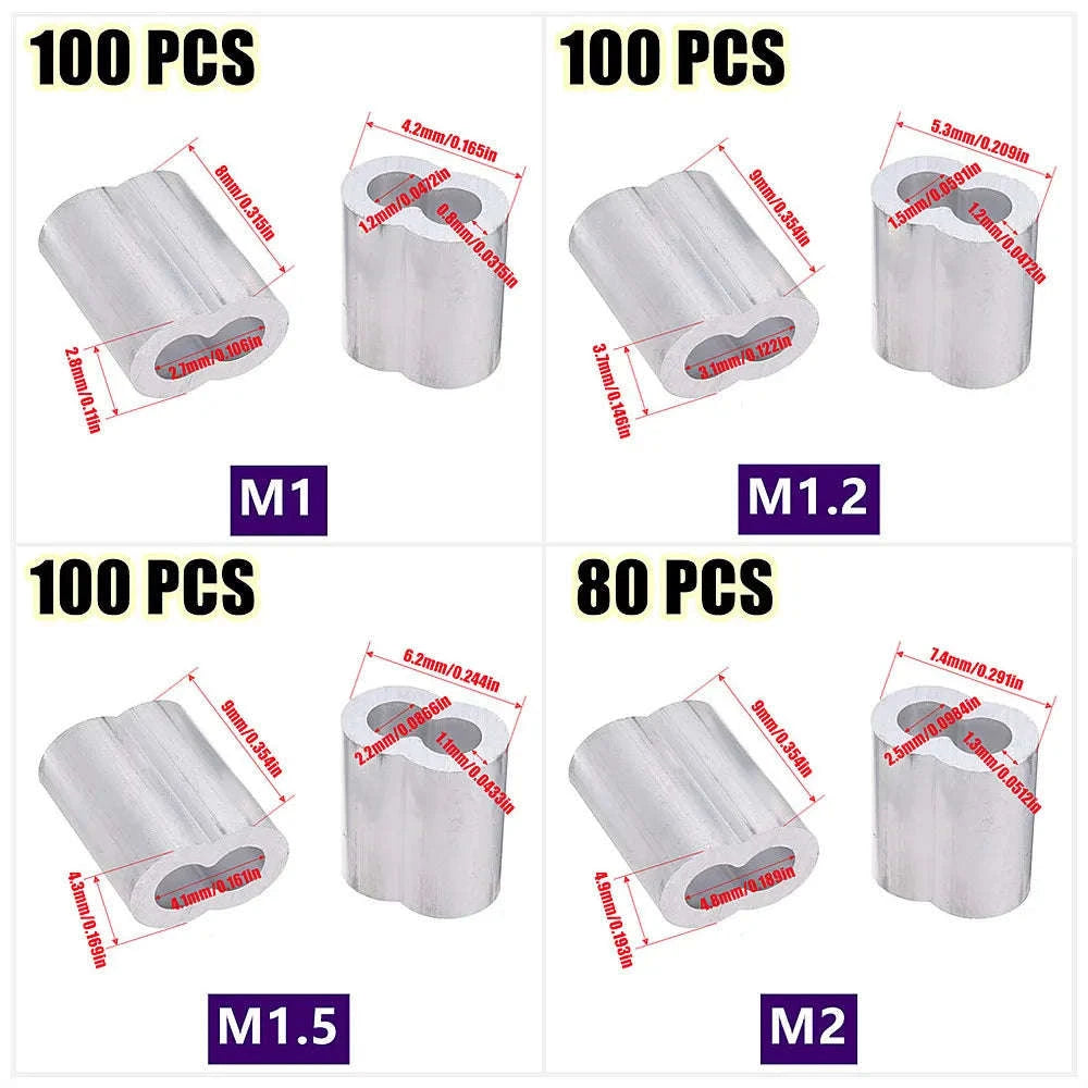 Double Hole Cable Crimp Sleeve for Secure Wire Connections-5pcs M6 / China Mainland