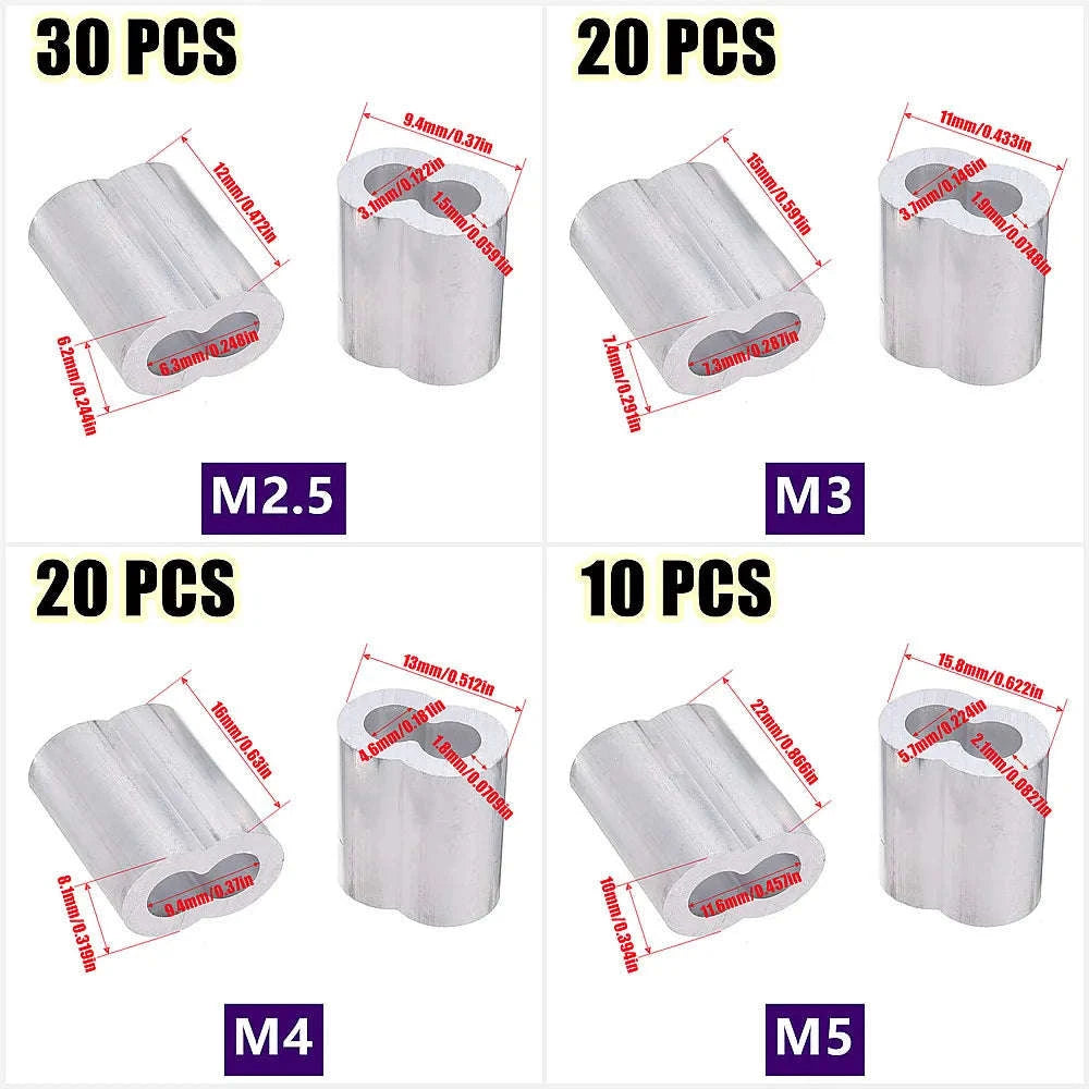 Double Hole Cable Crimp Sleeve for Secure Wire Connections-5pcs M6 / China Mainland