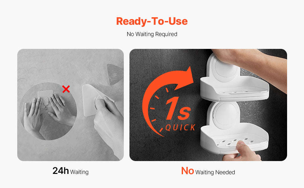 Double Layer Wall Mounted Soap Holder with Suction Cup-1Pc 2Layers / United States