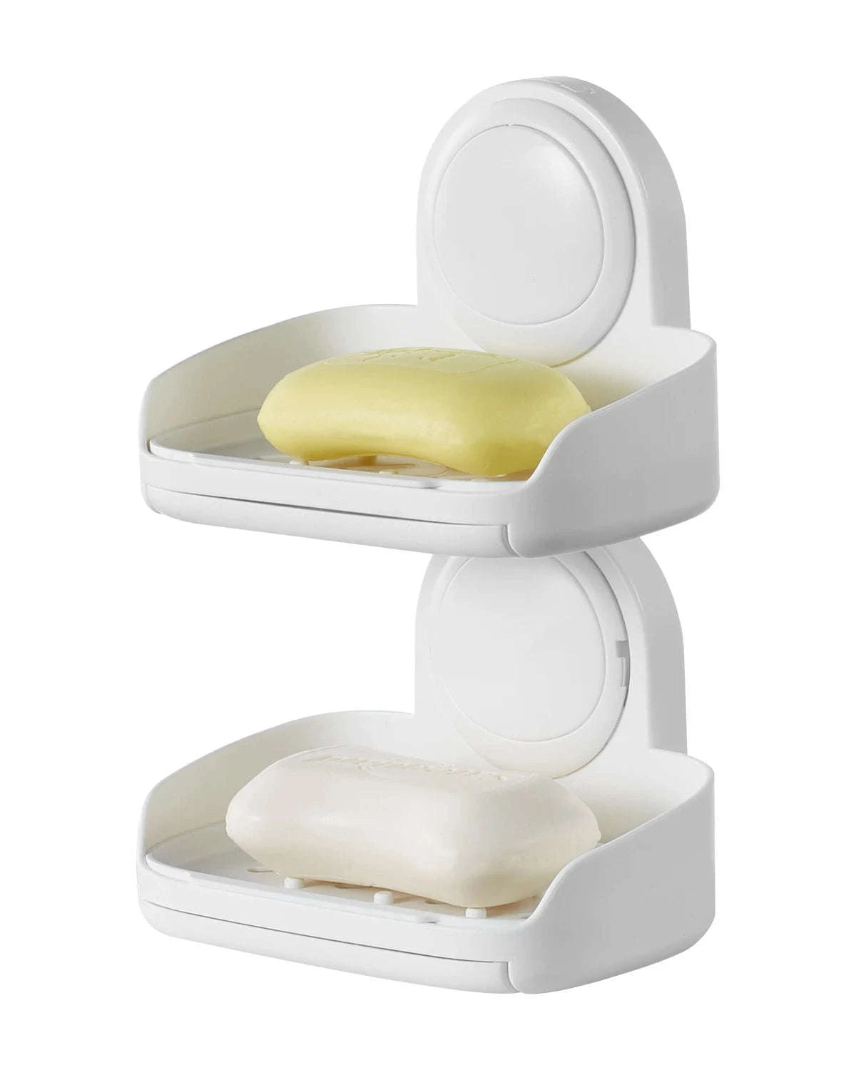 Double Layer Wall Mounted Soap Holder with Suction Cup-1Pc 2Layers / United States