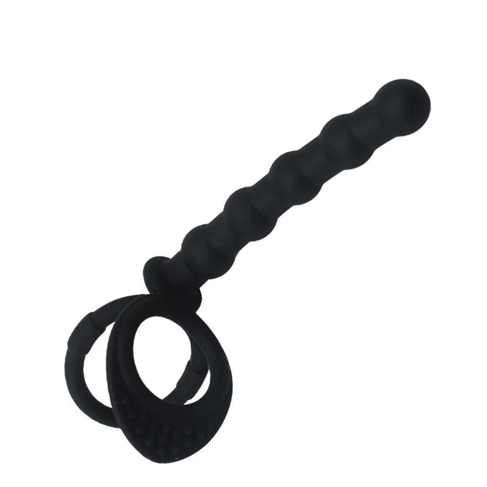 Double Penetration Anal Sex Toy for Enhanced Pleasure-Black