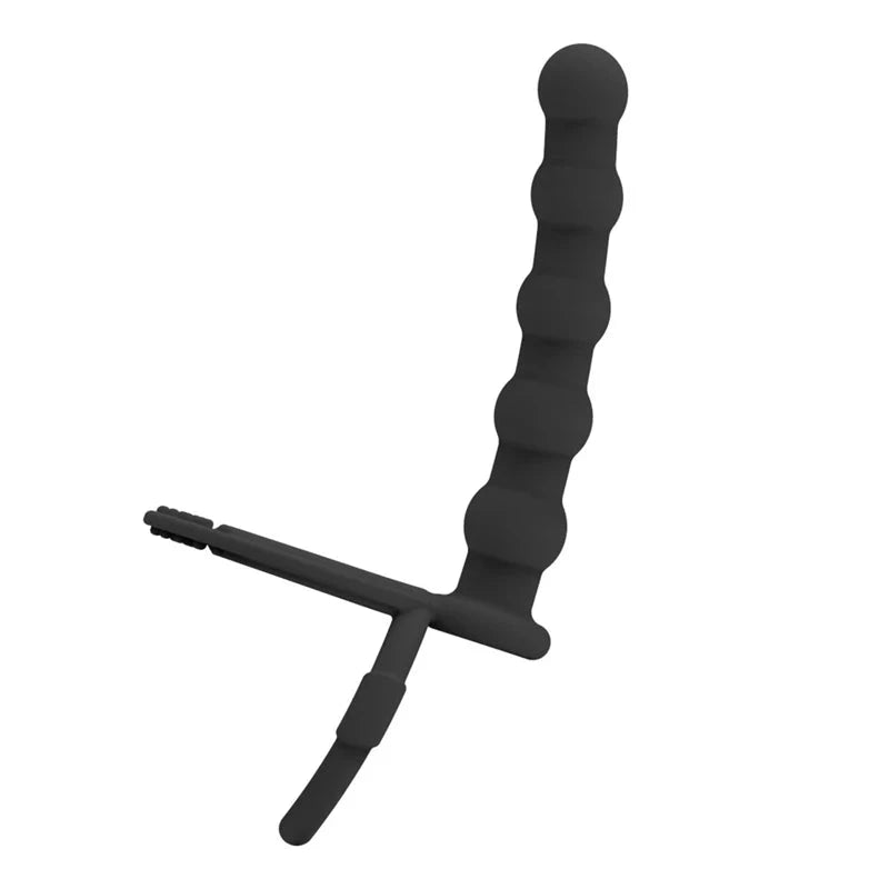 Double Penetration Anal Sex Toy for Enhanced Pleasure-Black