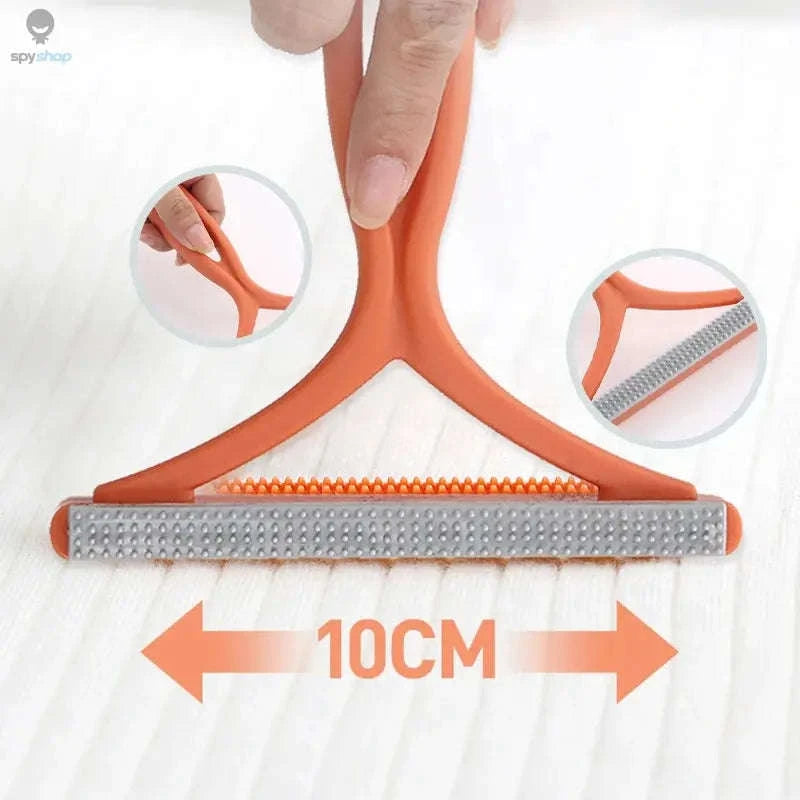 Double-Side Lint Remover Brush – Dual-Action Fabric Care for Clothes and Upholstery-CV8825Blue