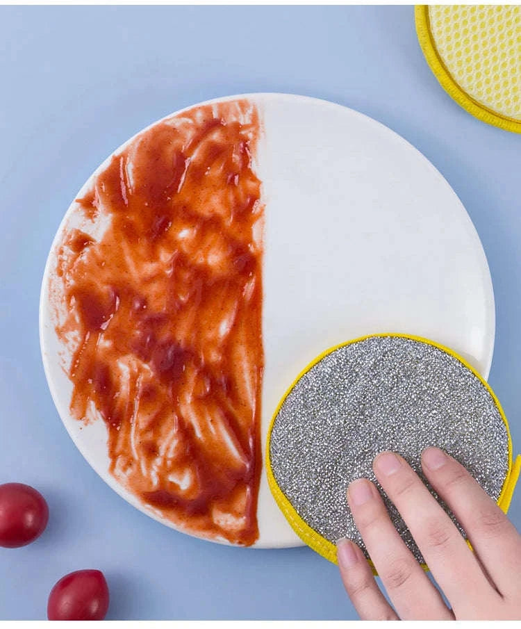 Double-Sided Dishwashing Sponge Set-10Pcs Yellow