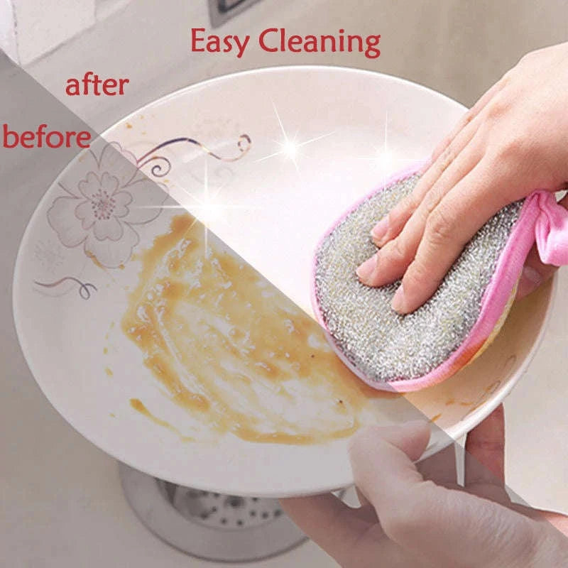 Double-Sided Dishwashing Sponge Set-10Pcs Yellow