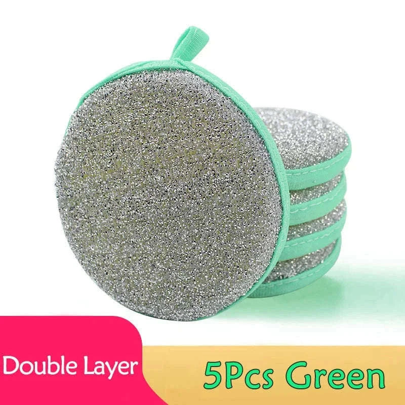 Double-Sided Dishwashing Sponge Set for Easy Kitchen Cleanup-10Pcs Yellow
