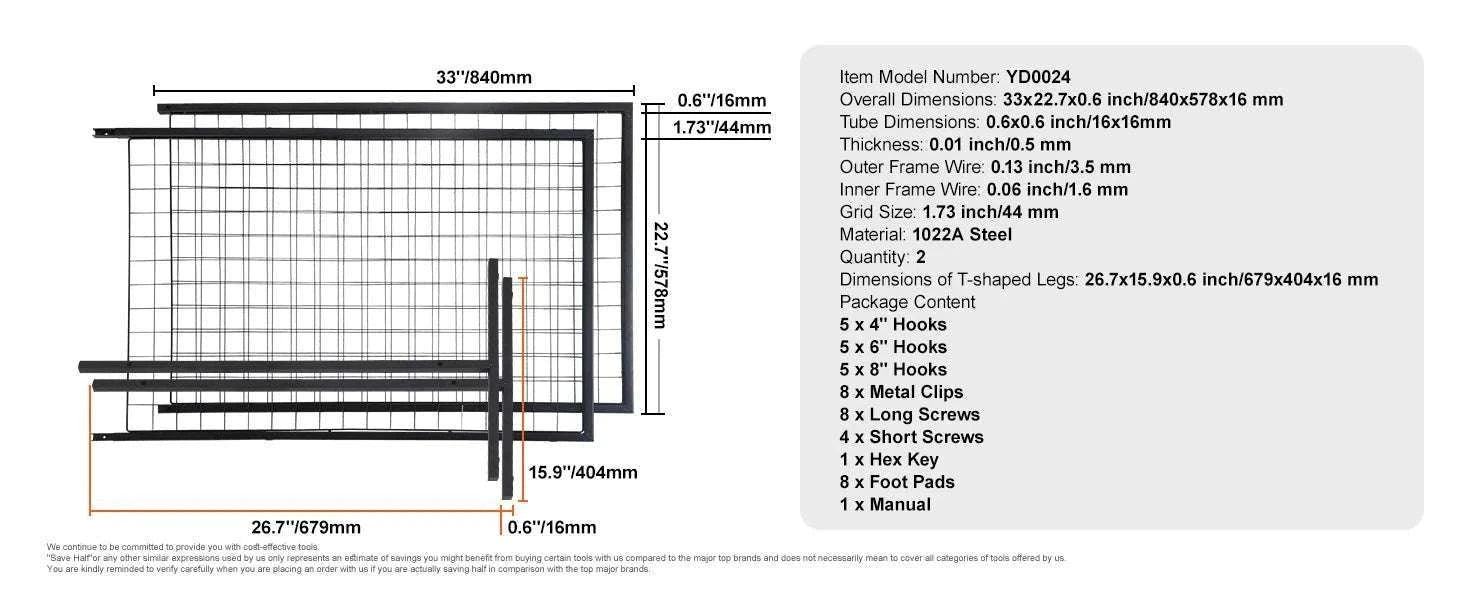 Double-Sided Gridwall Display Panels with Hooks for Retail & Events-Floorstanding 2 Pack / Poland