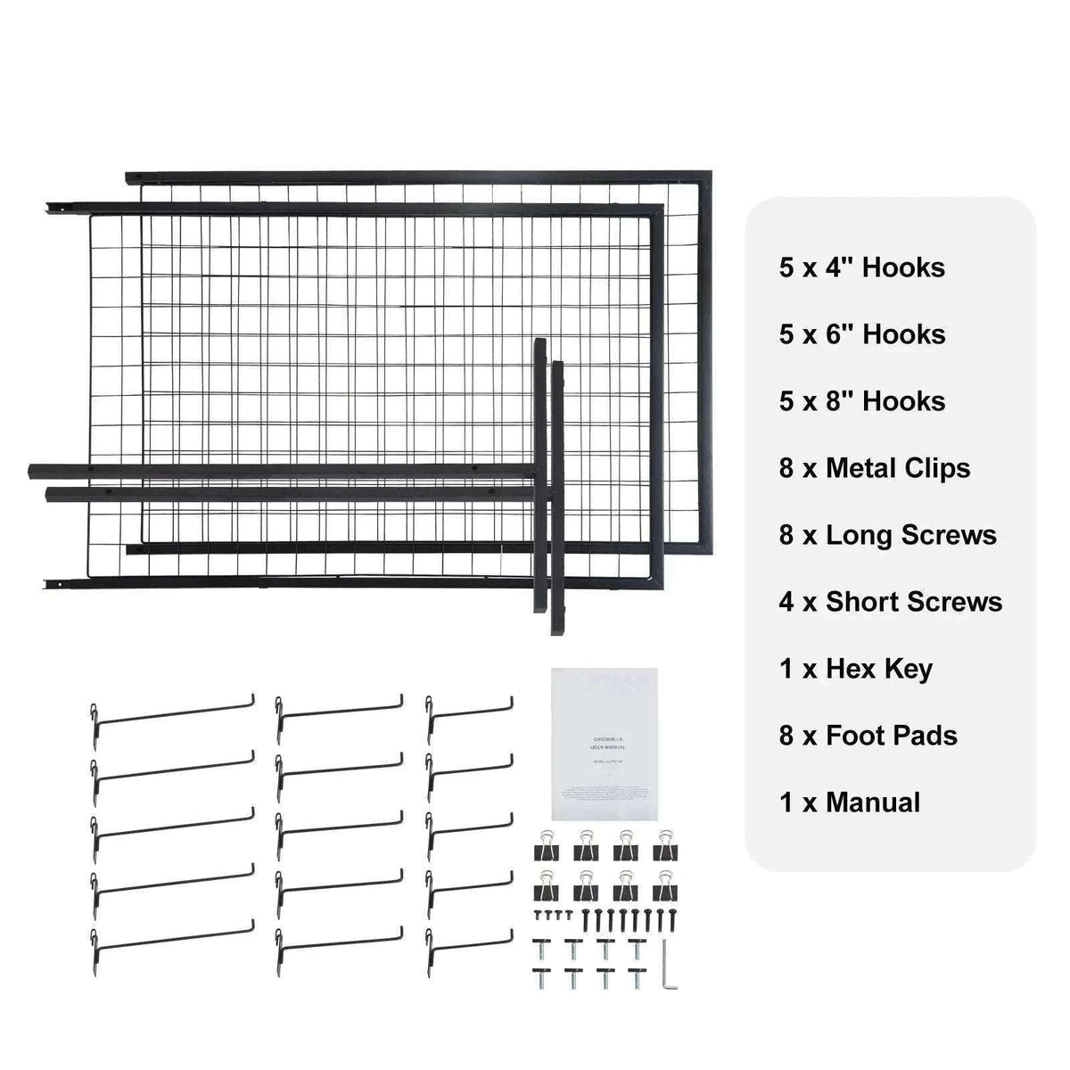 Double-Sided Gridwall Display Panels with Hooks for Retail & Events-Floorstanding 2 Pack / Poland