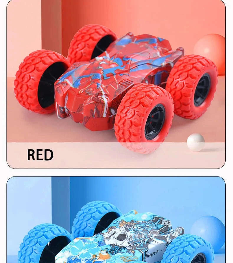 Double-Sided Inertia Toy Car-Double Sided Blue