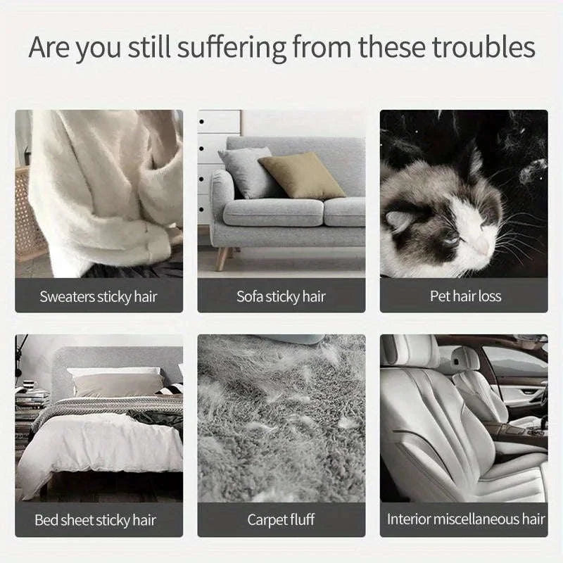 Double-Sided Pet Hair Remover Brush-Gray