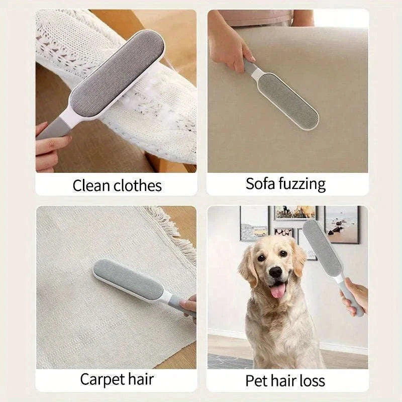 Double-Sided Pet Hair Remover Brush-Gray
