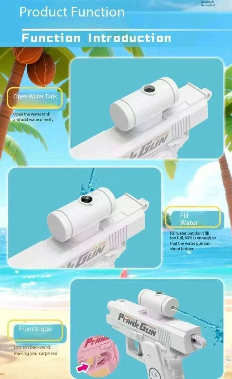 Double-Sided Reverse Water Gun for Pranks and Summer Water Fights-3PCS