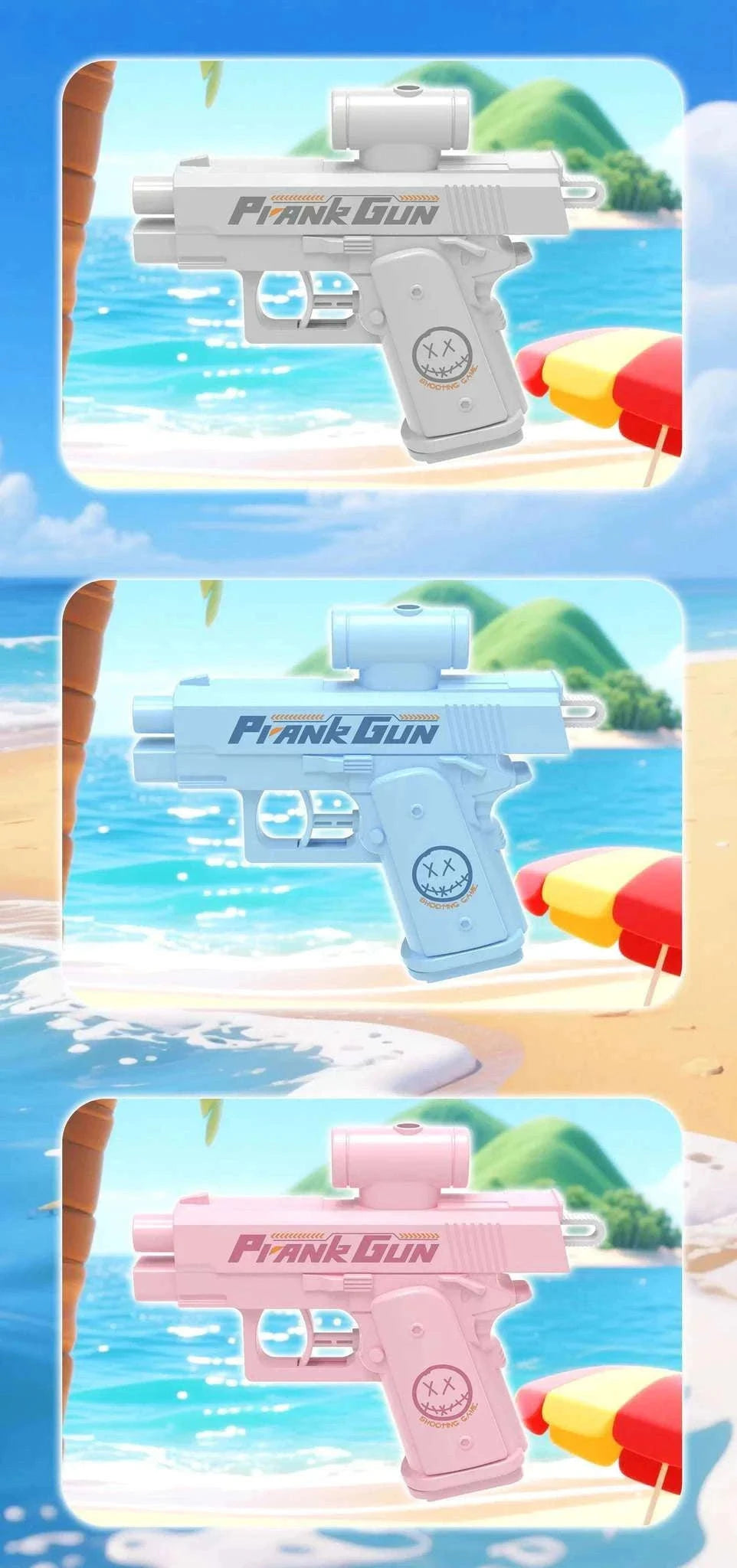 Double-Sided Reverse Water Gun for Pranks and Summer Water Fights-3PCS