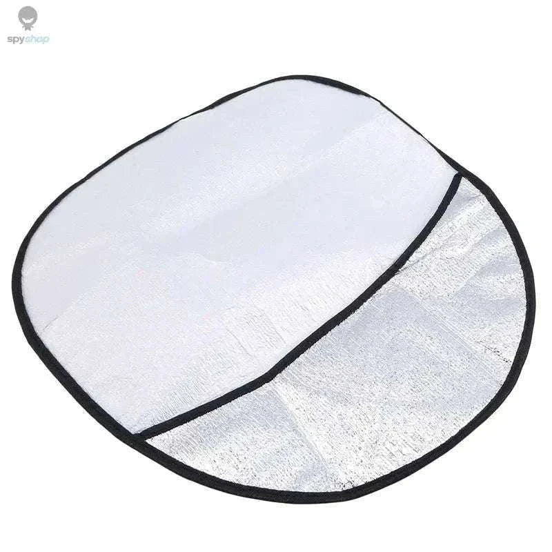 Double Thick Foldable Steering Wheel Sun Shade, UV Protection-Silver