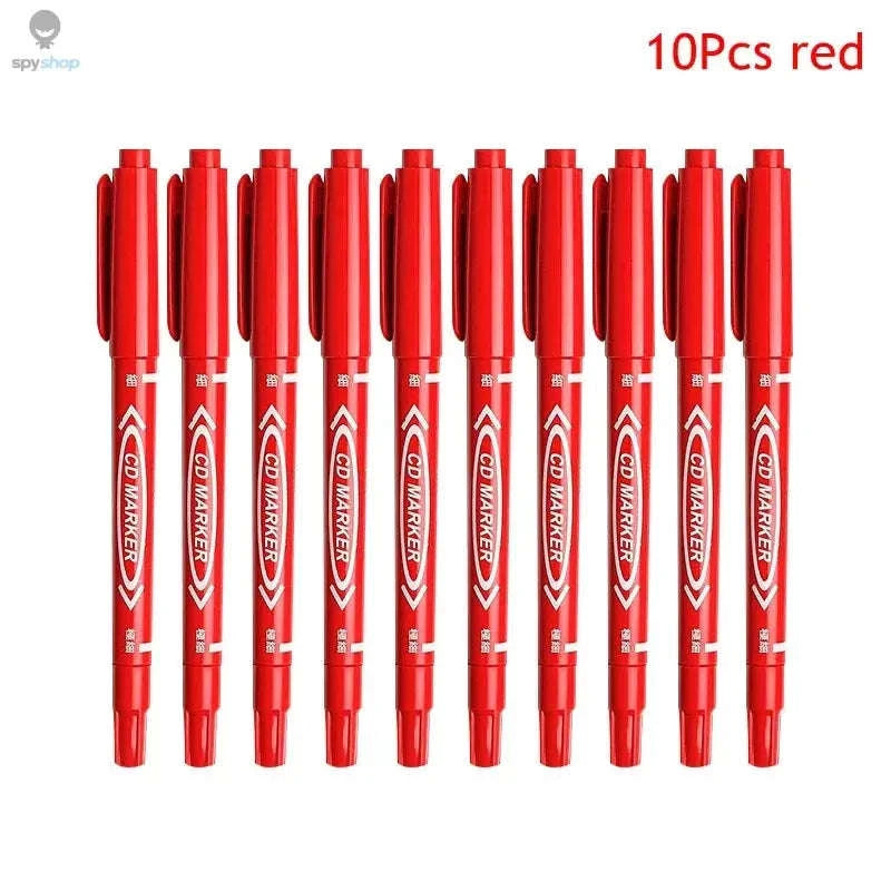 Double Tip Paint Marker Set – Dual-Tip Control for Bold, Permanent Art-10Pcs red