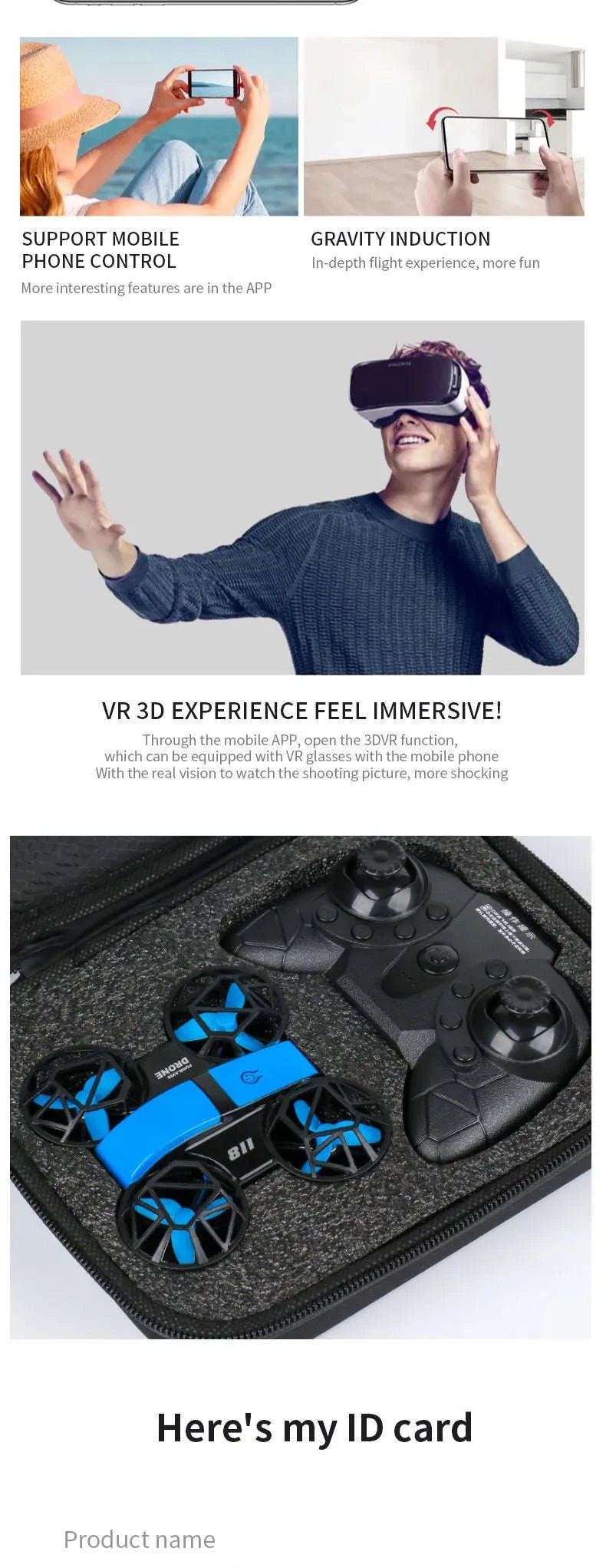 Dowellin D12 Mini Drone with Dual Camera for Kids-D12-WF-RED