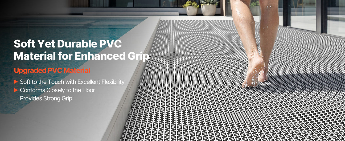 Ρολό Στρώματος Αποχέτευσης PVC Αντιολισθητικό για Υγρές Επιφάνειες Πλάτους 3ft