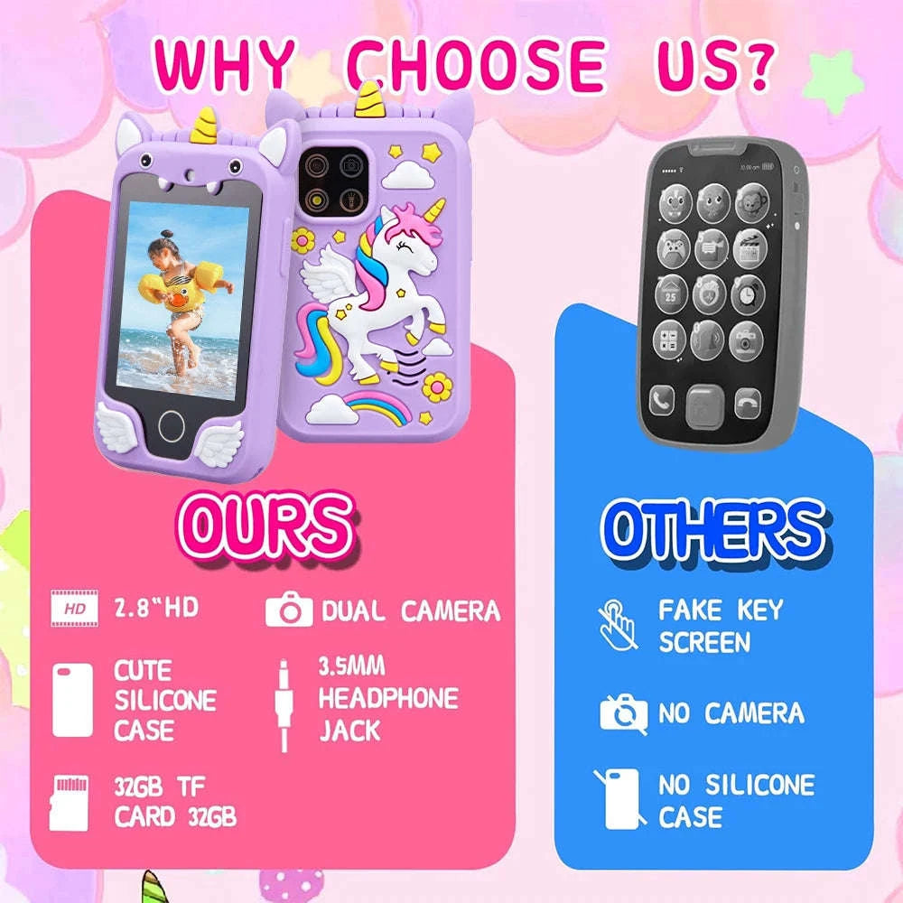 DreamTunes Unicorn Smart Phone Toy-Pink With 8G