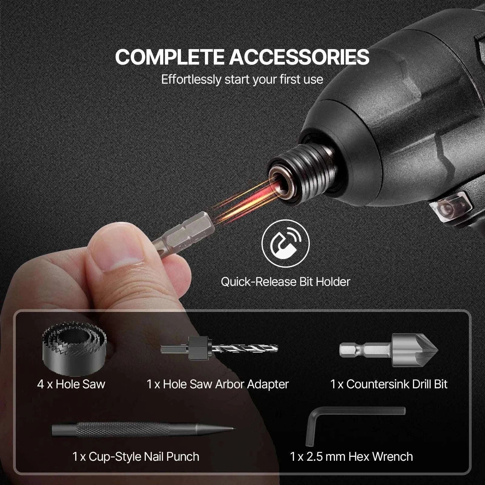 Drill Bit & Screwdriver Set 70–318 Pieces with Case-100 PCs / United States