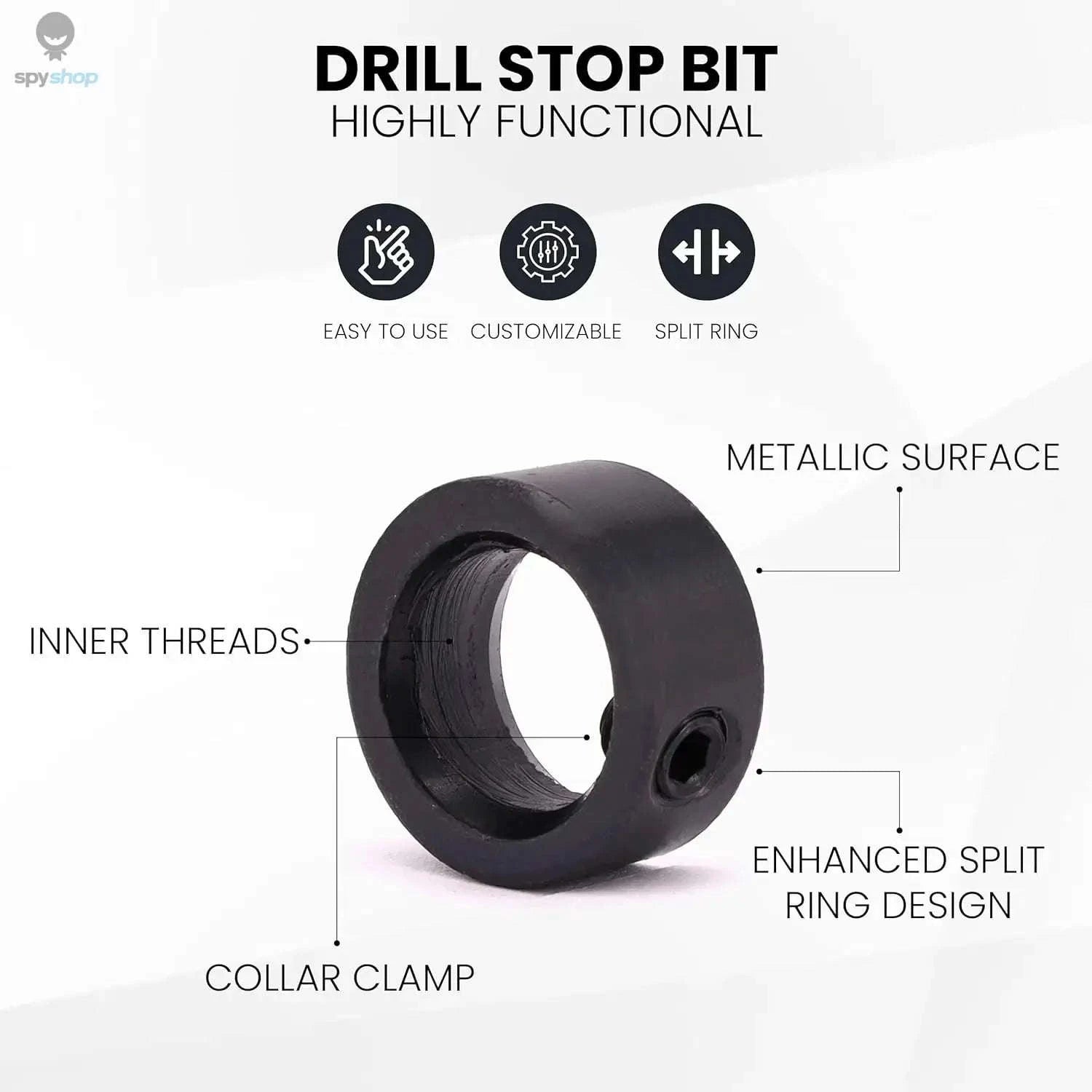 Drill Stop Collar Set – Precision Depth Control for Woodworking and DIY-Drill Stop Collar 8