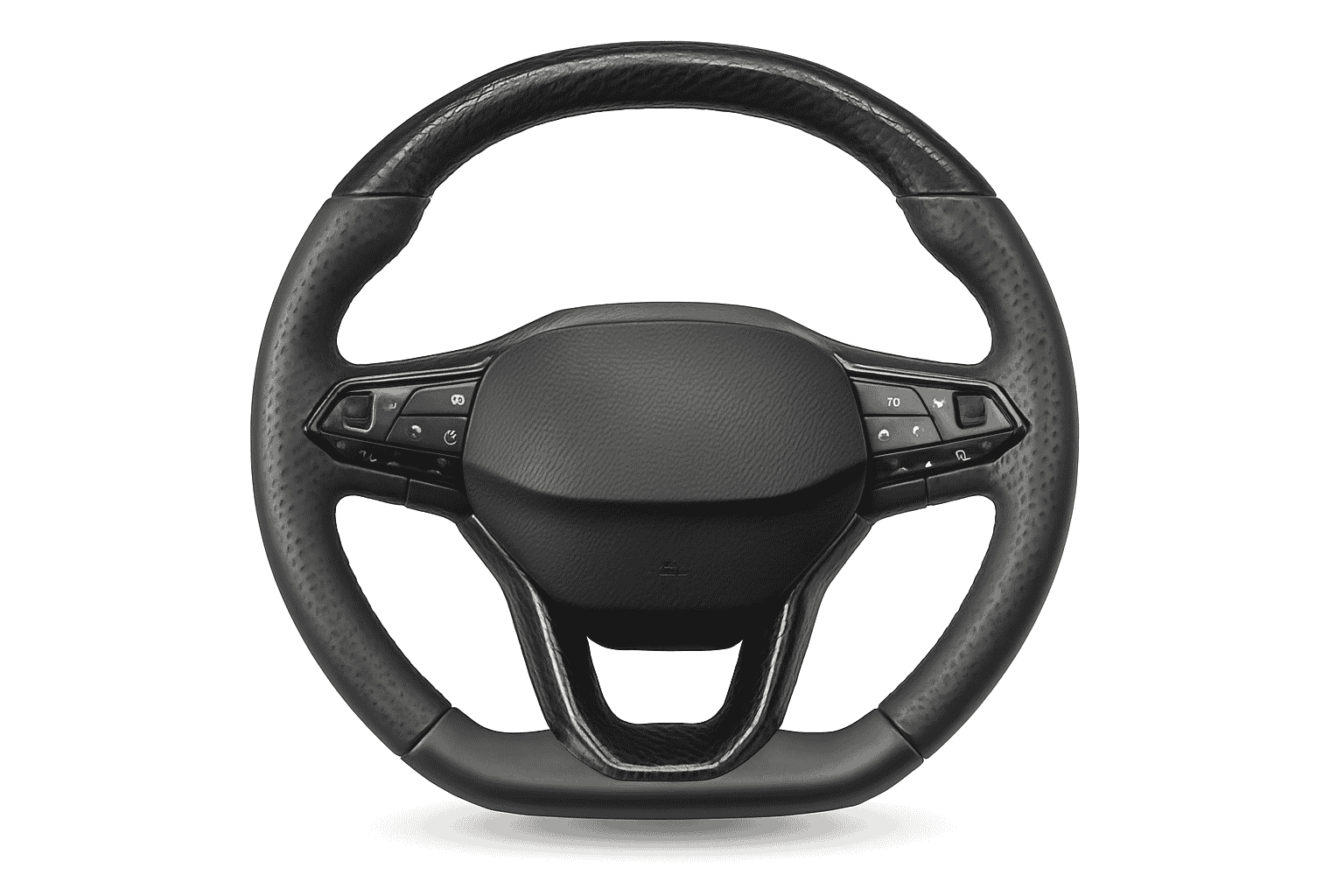 Dry Carbon Fiber Steering Wheel Bottom Trim for Seat and Cupra-Above button / Germany