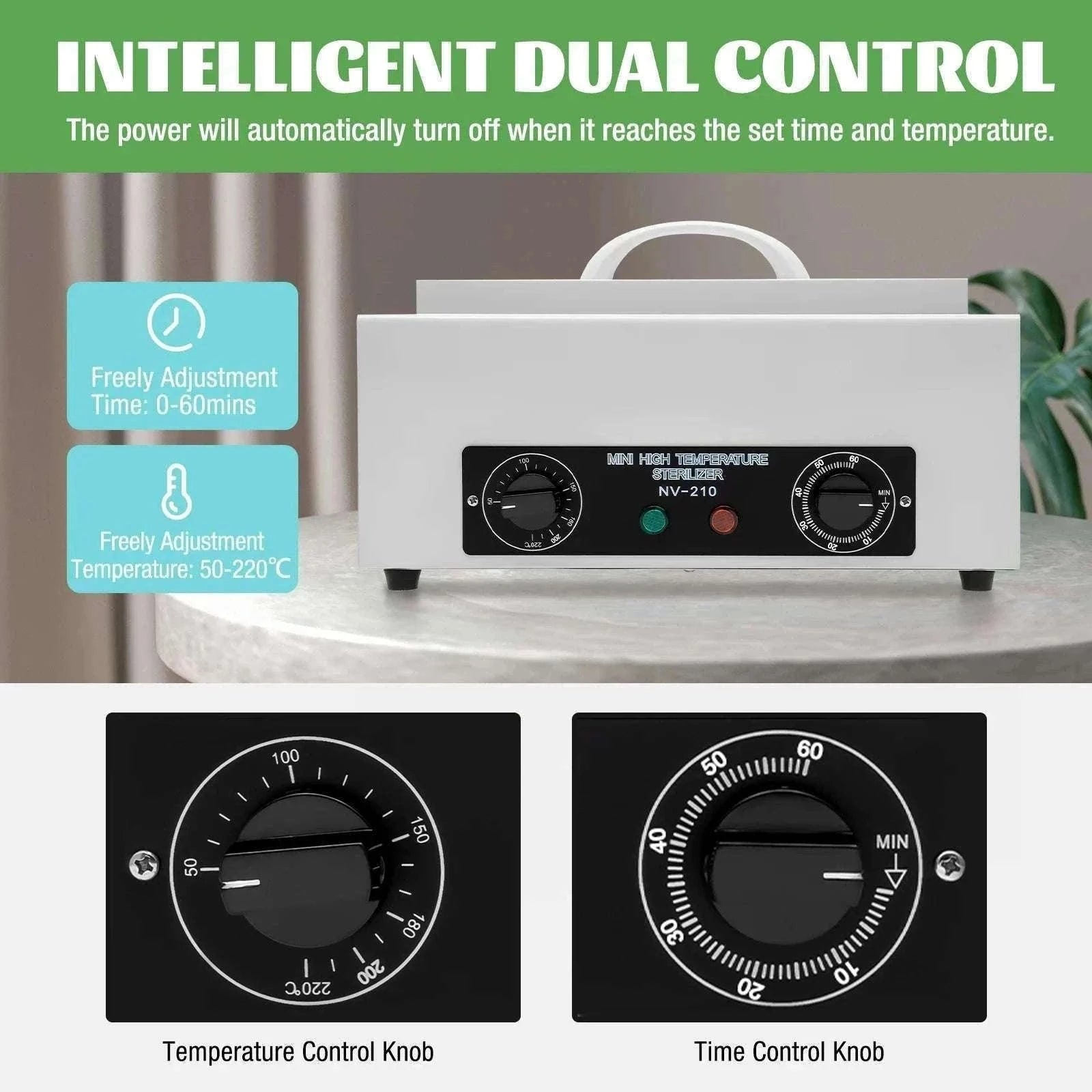 Dry Heat Sterilizer for Nail and Metal Tools-WHITE / GERMANY