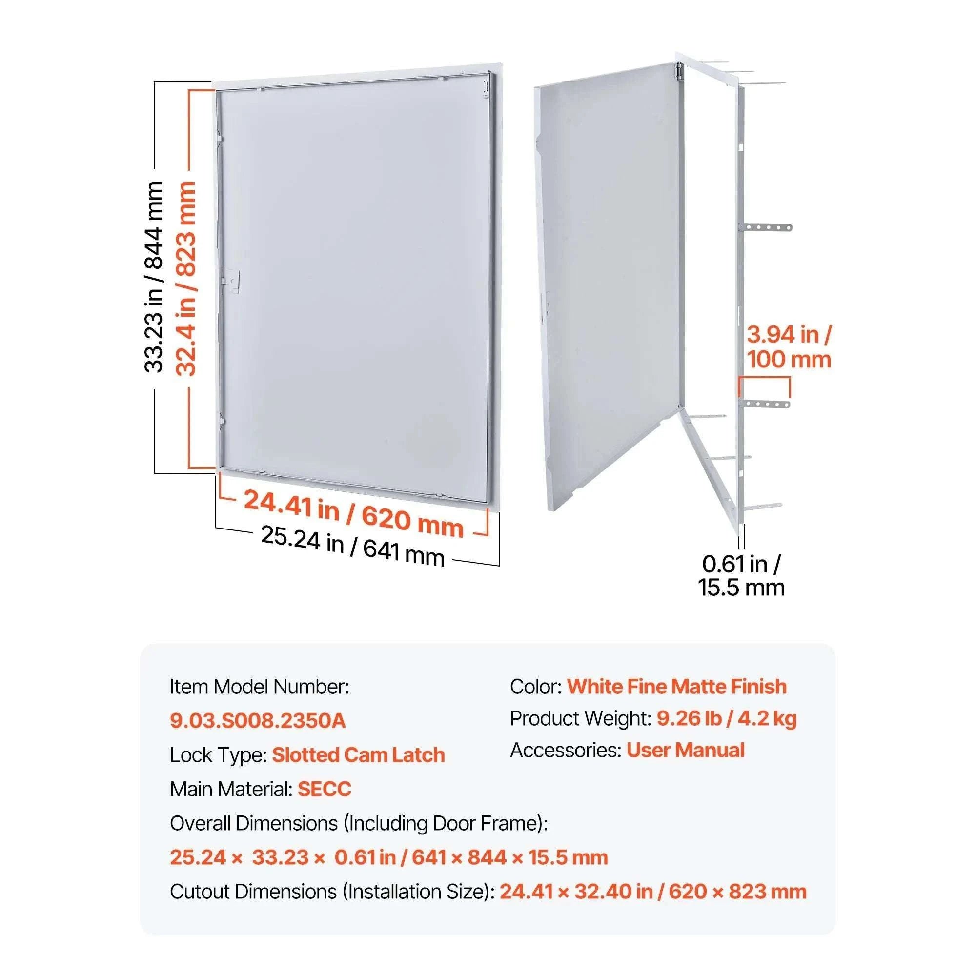 Drywall Access Panel Hinged Steel Door for Wall Ceiling Maintenance-12x12inch / United States