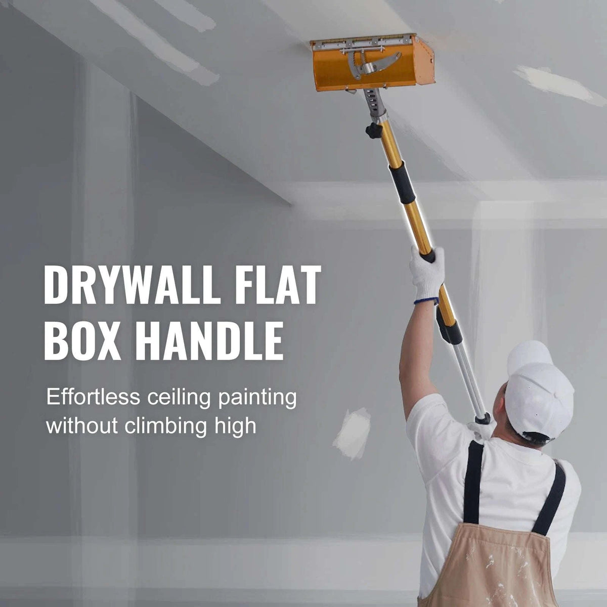 Drywall Flat Box Handle 40-64 in Adjustable Non-Slip Grip-YELLOW / Germany