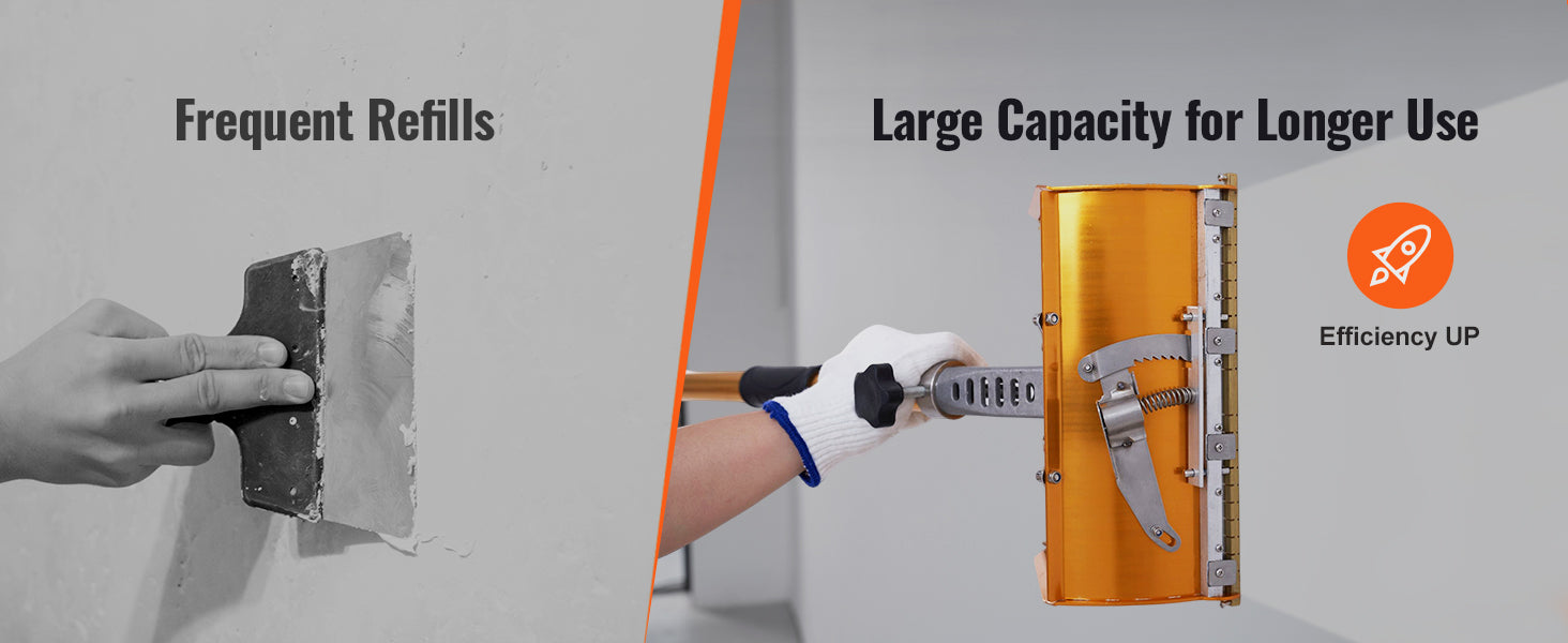 SucceBuy Drywall Flat Box Handle 40''-64'' Anodized Aluminum 5-Section Length Adjustable Non-Slip Grip for Plasterboard