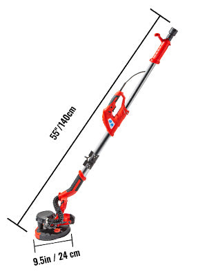 850W Electric Drywall Sander with Variable Speed & Dust Collection