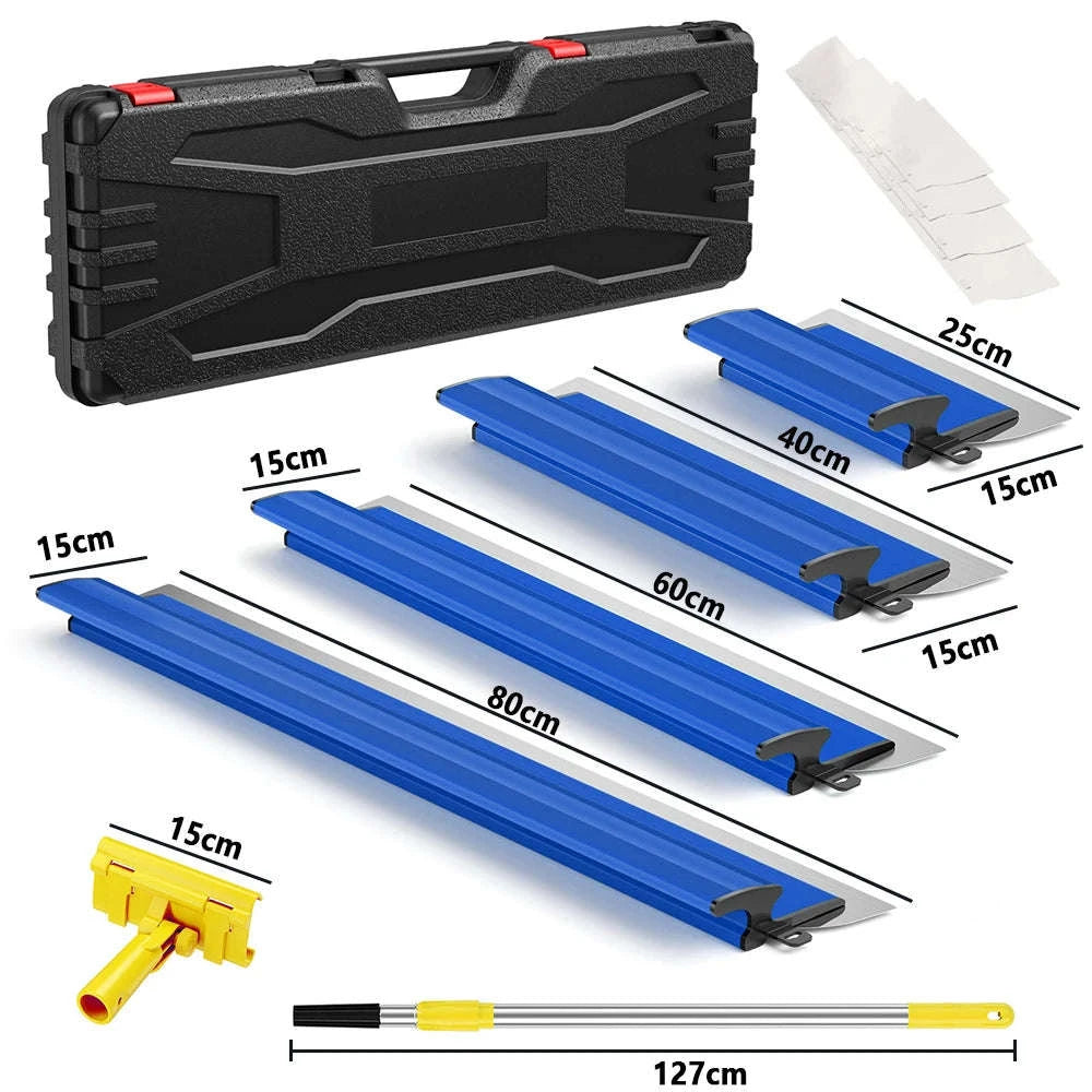 Drywall Skimming Blade Set for Smooth Wall Finishing-Red 4Pcs Set / Poland
