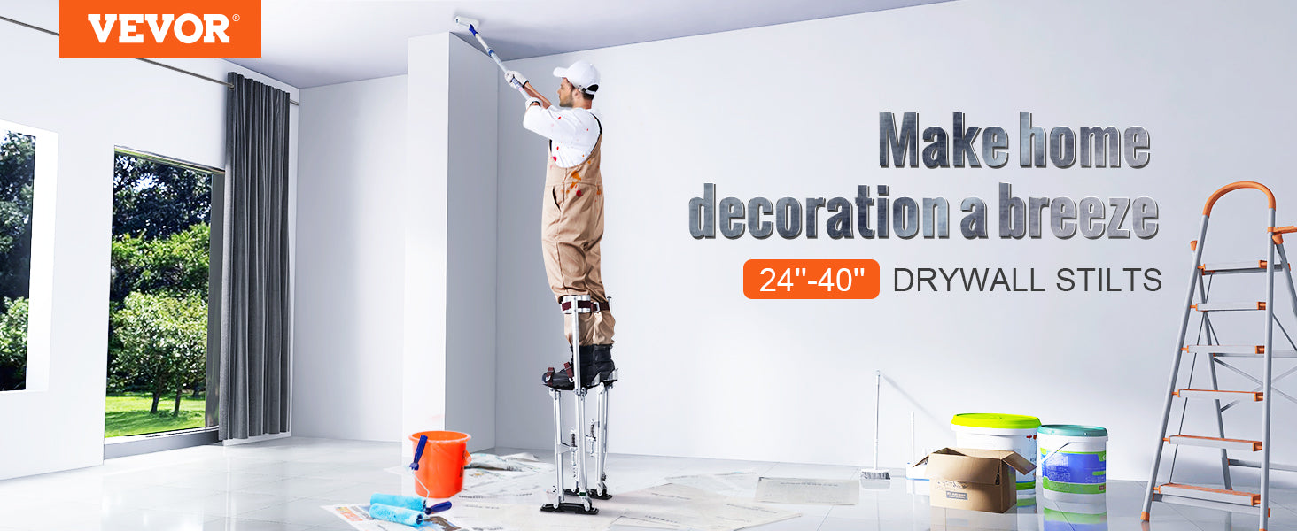 24-40 in Adjustable Drywall Stilts Aluminum Alloy