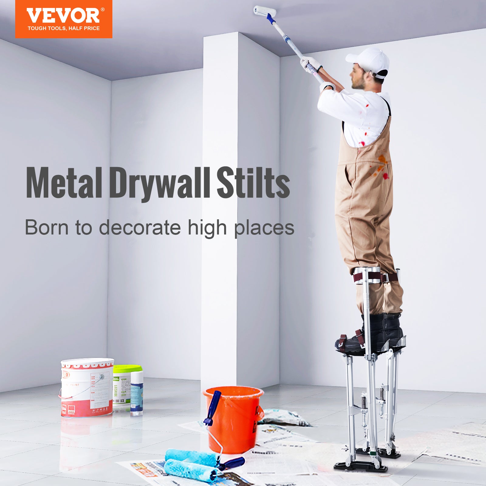 24-40 in Adjustable Drywall Stilts Aluminum Alloy