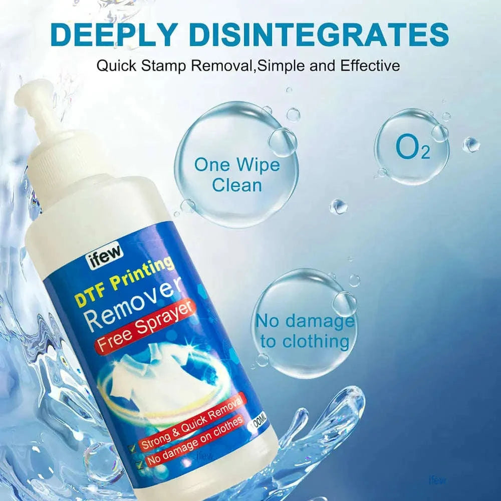 DTF Remover Liquid for Clean, Restored Fabrics-100 ML dtf cleaner