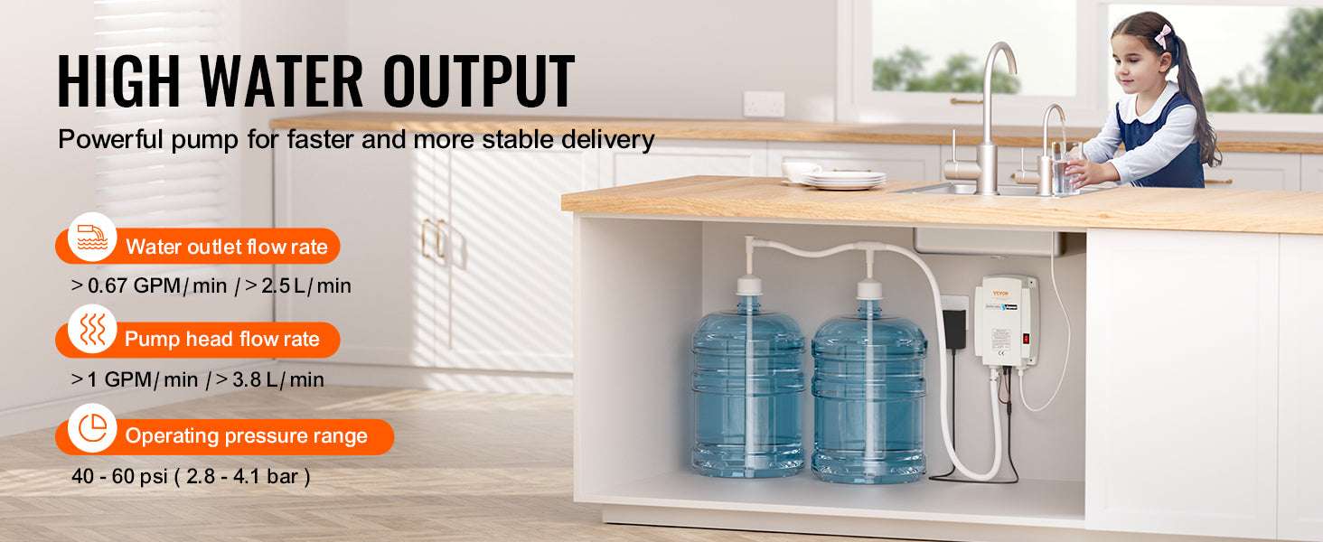 Dual 5-Gallon Bottled Water Pump System with Automatic Pressure Control-2x5 Gallon / United States