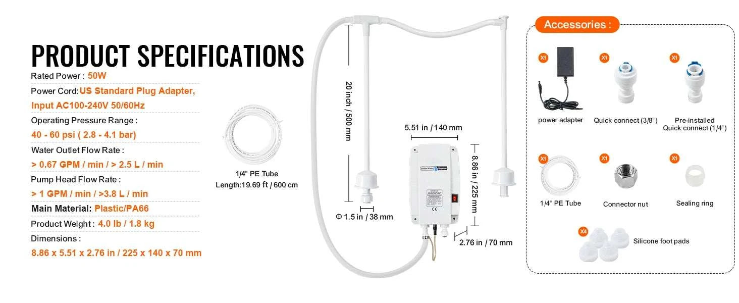 Dual 5-Gallon Bottled Water Pump System with Automatic Pressure Control-2x5 Gallon / United States