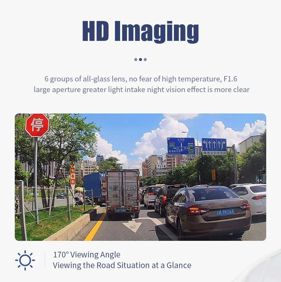 Dual Camera Car DVR for Android Auto with 1080P Recording-Daul Lens / No TF Card