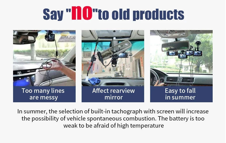 Dual Camera Car DVR for Android Auto with 1080P Recording-Daul Lens / No TF Card