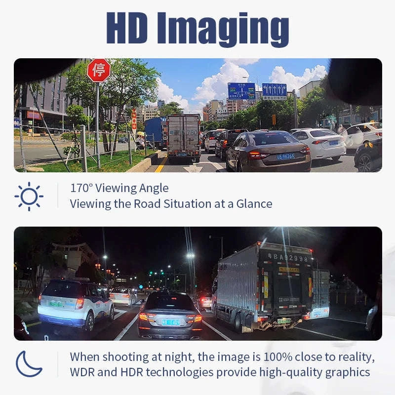 Dual Camera Car DVR for Android Auto with 1080P Recording-Daul Lens / No TF Card