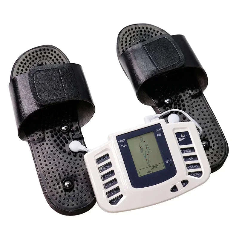 Dual Channel TENS Pulse Body Massager with EMS Muscle Stimulation-Slippers