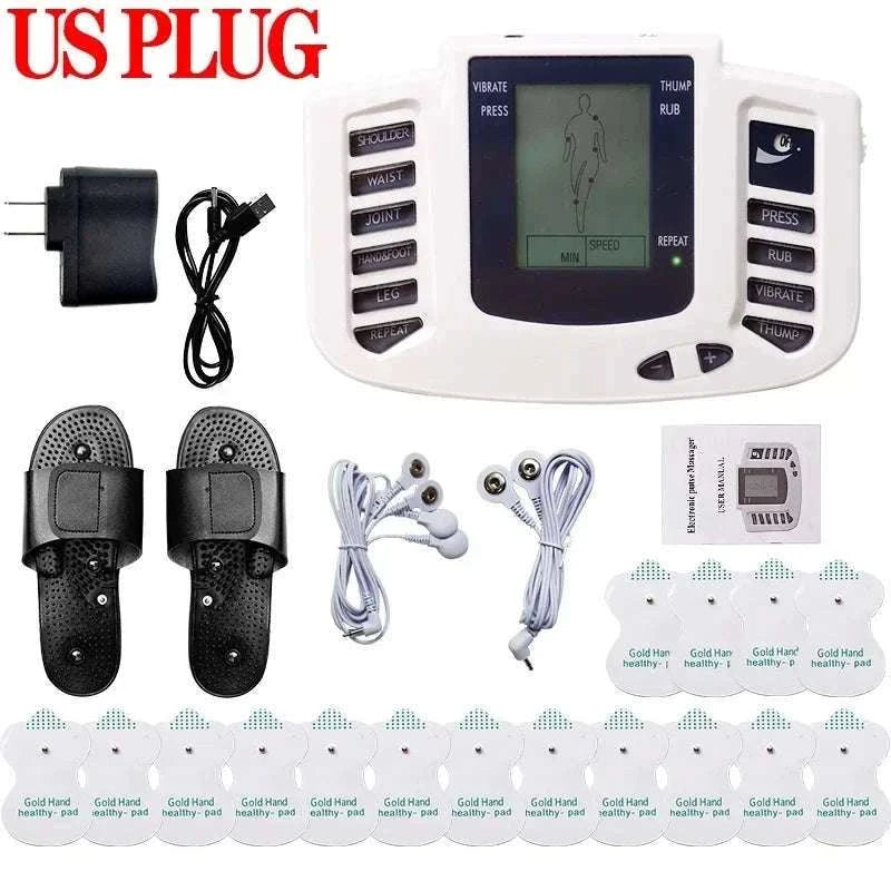 Dual Channel TENS Pulse Body Massager with EMS Muscle Stimulation-Slippers