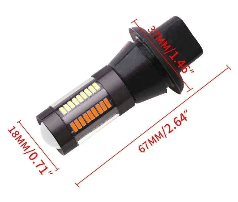 Dual Color LED Bulbs 2-Pack for Turn Signal and DRL-7440 W21W T20 / White Yellow