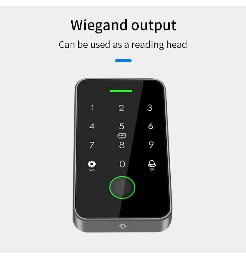 Dual-Frequency NFC Tuya Outdoor Fingerprint Access Control Keypad-SF2EM-MF-W-M1