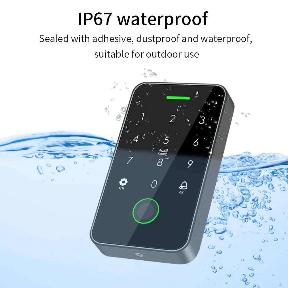 Dual-Frequency Tuya Fingerprint Outdoor Access Control Keypad-SF2EM-MF-W-M1