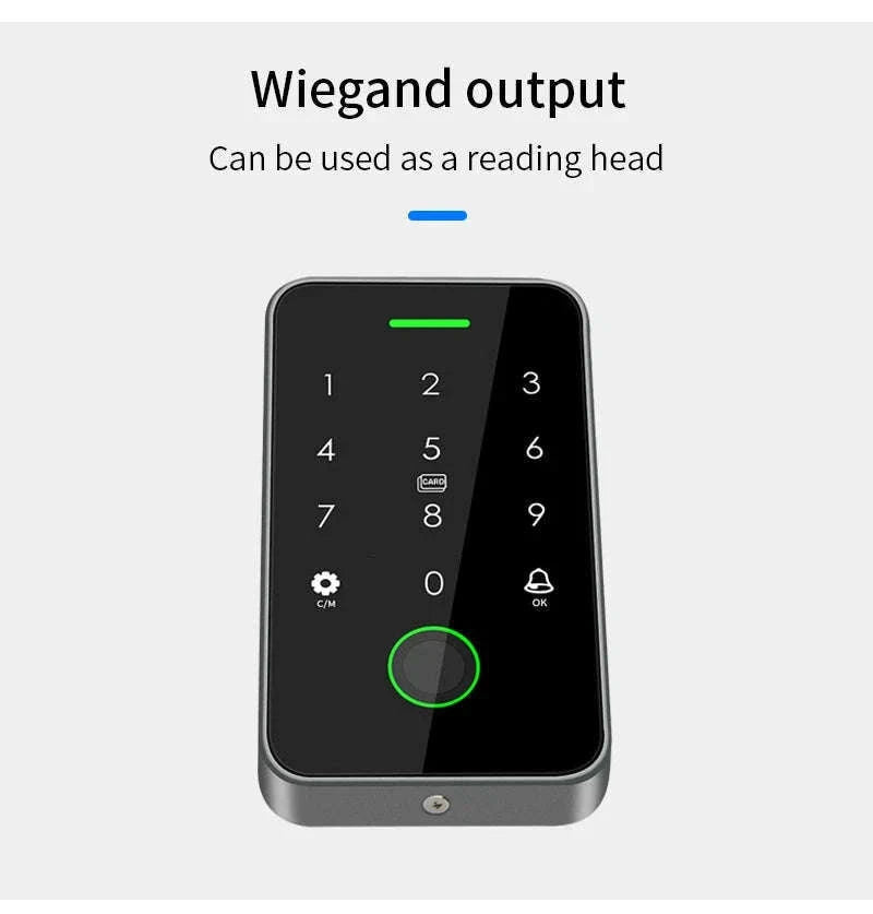 Dual-Frequency Tuya Fingerprint Outdoor Access Control Keypad-SF2EM-MF-W-M1