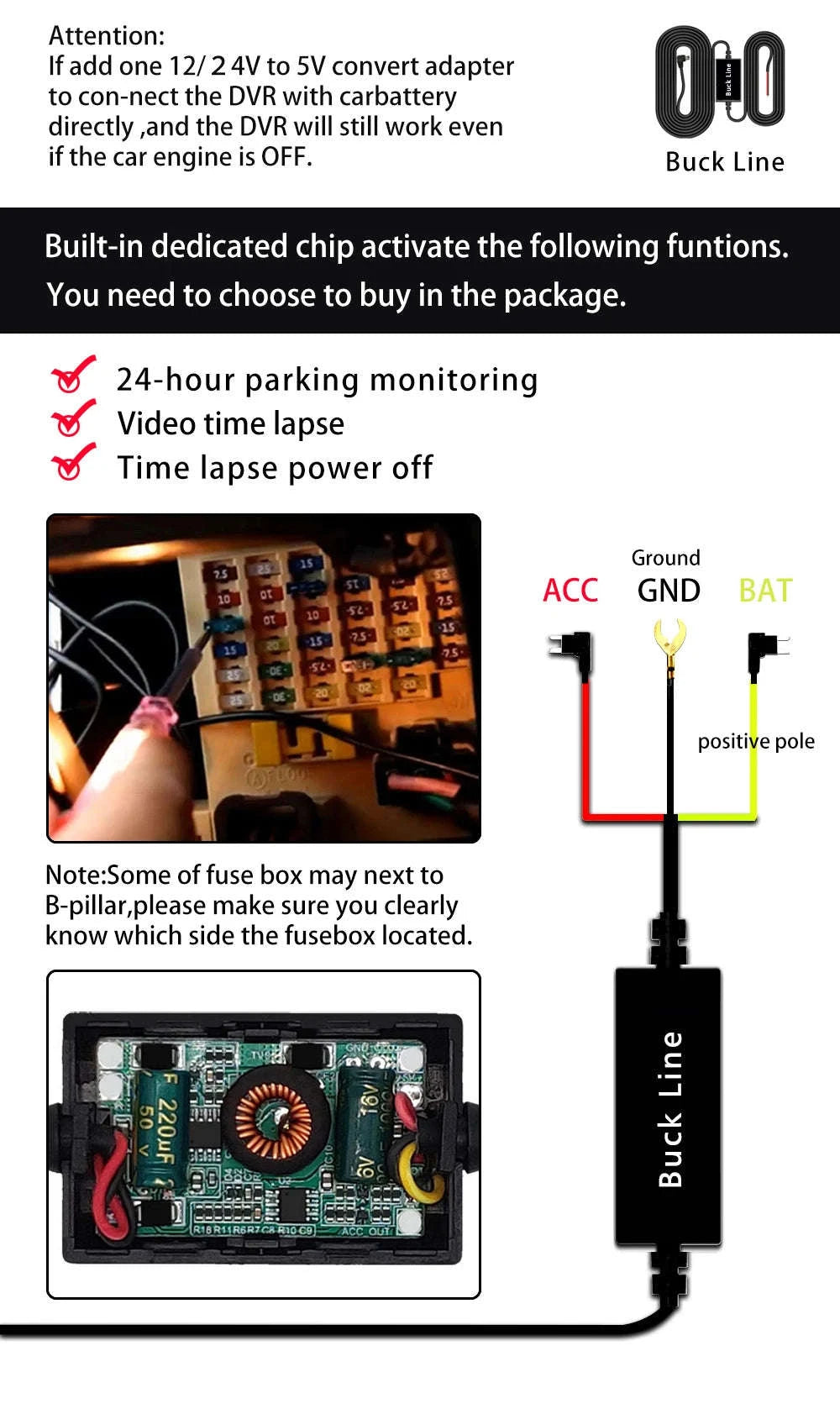 Dual Lens 4K UHD Dash Cam-4K-2.5K Rear-BL