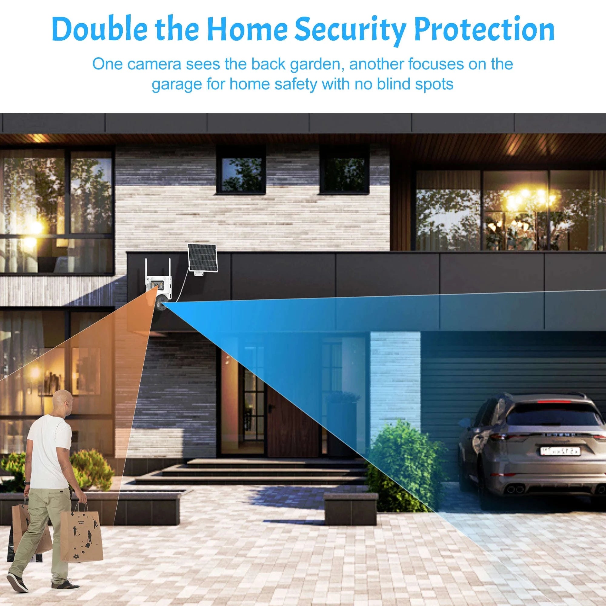 Dual Lens 8MP 4G Outdoor Security Camera with Night Vision-4MP / Germany