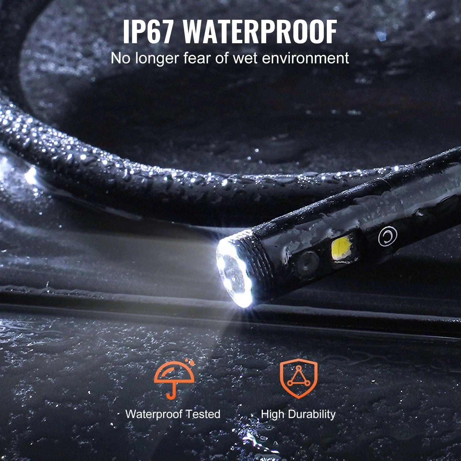 Dual Lens Endoscope Camera 1080P with 5" Screen & 49.2FT Cable-15M Cable / Poland