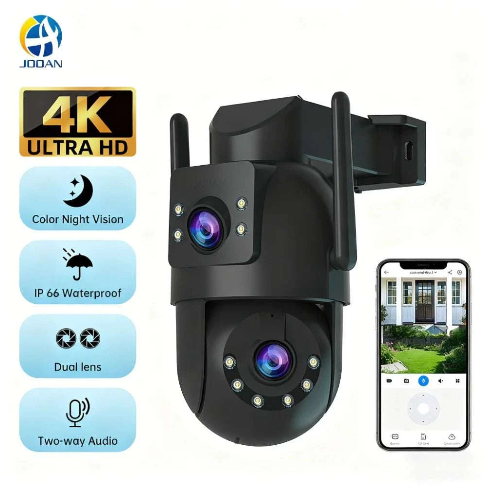 Dual Lens Outdoor Security Camera with Night Vision & 5G WiFi-1080P CAM / UK Plug / China Mainland