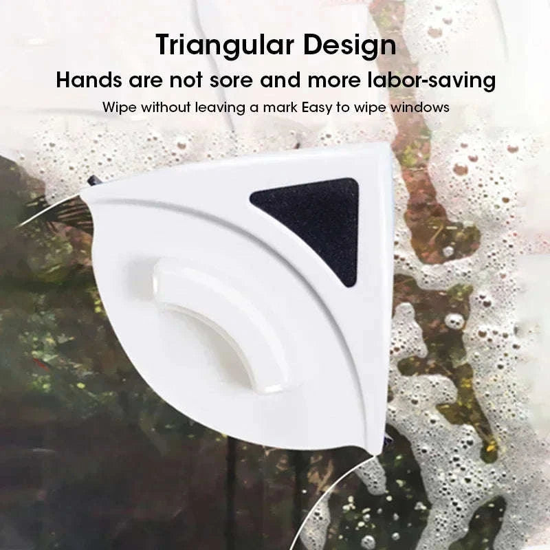 Dual Sided Magnetic Glass Cleaner with Automatic Drainage-Red-3-8mm